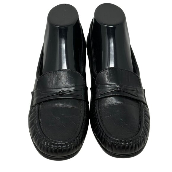 SAS Womens Easier Black Leather Dress Career Work Slip On Low‎ Heel 10N - Picture 3 of 10